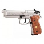 Beretta 92fs Air Pistol .177 - Nickel with wood grips